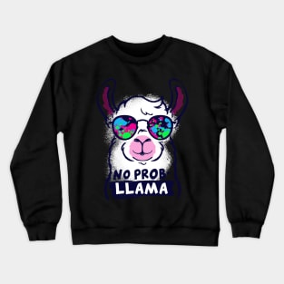 No probllama llama Crewneck Sweatshirt